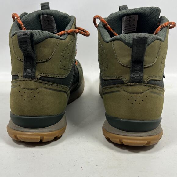 OBOZ Boots Mens 9.5 Bozeman Mid B-DRY Leather Hiking Shoes Insulated Green